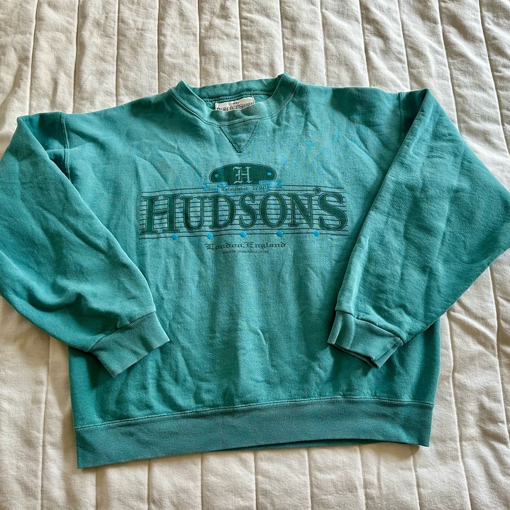 Hudson’s Teal Crewneck Sweatshirt - Men's Pullover